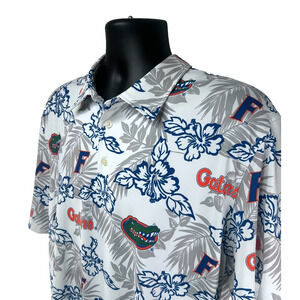 Reyn Spooner University Florida Gators Performance Polo Size XL Floral Golf